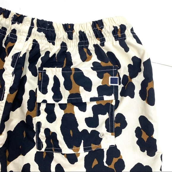 Solid & Striped Leopard Print Swim Board Shorts - Picture 4 of 9